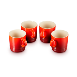 Stoneware Set of 4 Mugs 350ml Cerise