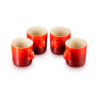 Stoneware Set of 4 Mugs 350ml Cerise