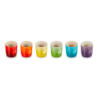 SET 6 TAZAS ARCOIRIS 100 ML (PAL,FLA, SO