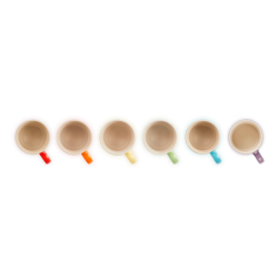 Set of 6 Espresso Mugs 100ml - Rainbow