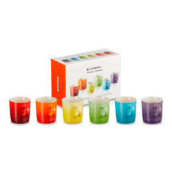 SET 6 TAZAS ARCOIRIS 100 ML (PAL,FLA, SO