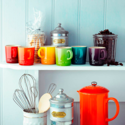 Set of 6 Espresso Mugs 100ml - Rainbow