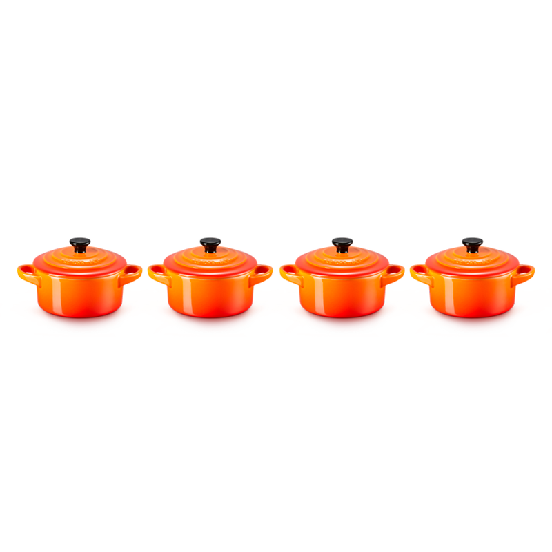 Set 4 Mini Cocottes Grés 250ml Vulcânico Set 4 Mini Cocottes Grés 250ml Vulcânico