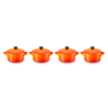 Set 4 Mini Cocottes Grés 250ml Vulcânico