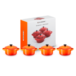 Set 4 Mini Cocottes Grés 250ml Volcanico