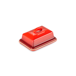 Stoneware Butter Dish Cerise