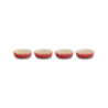 Set of 4 Fluted Flan Dishes 11cm Cerise - Heritage