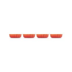 Set of 4 Fluted Flan Dishes 11cm Volcanic - Heritage