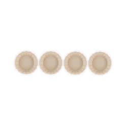 Set of 4 Fluted Flan Dishes 11cm Volcanic - Heritage
