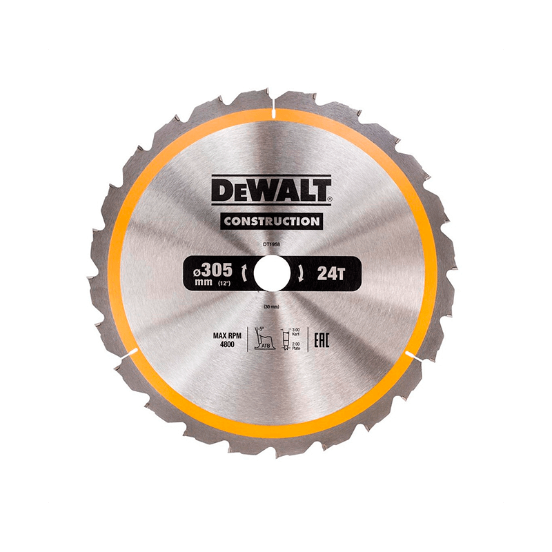 Hoja para sierra circular estacionaria DeWalt (305mm x 30mm x 24D)