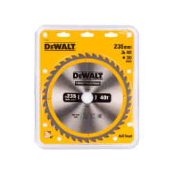 Hoja para sierra circular portátil para construcción DeWalt (235mm x 30mm x 40D)
