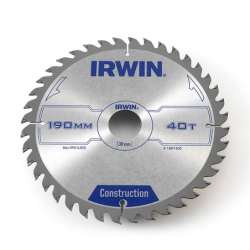 Folha Circular Manual de Construção para Serras IRWIN Ø190 mmx40T
