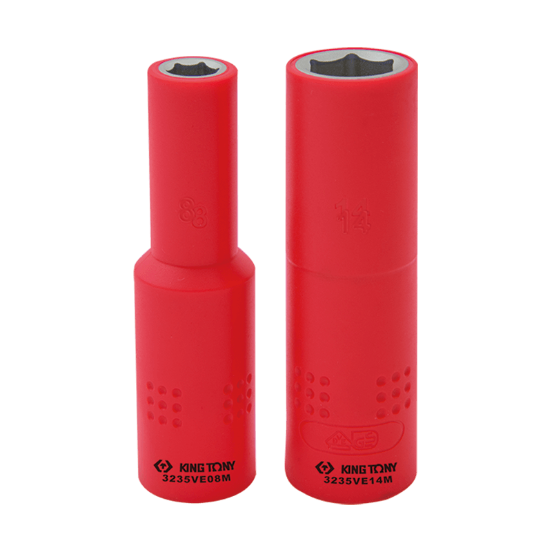 KING TONY 3/8'DR. VDE Insulated 6PT Metric Deep Socket 10mm KING TONY 3/8'DR. VDE Insulated 6PT Metric Deep Socket 10mm