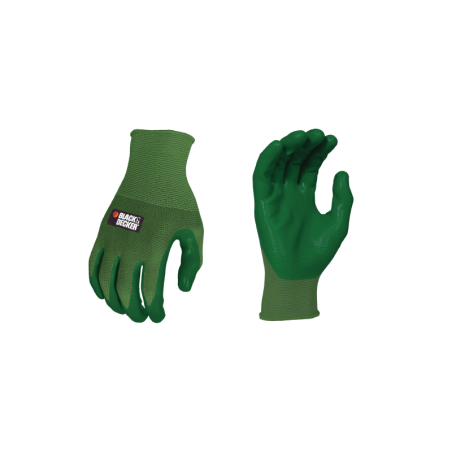Luvas Anti-Derrapente em Nitrilo Verde L BLACK+DECKER