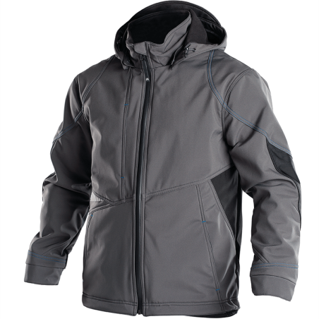 DASSY Gravity Softshell Jacket L +/- 280 g/m² Grey/Black