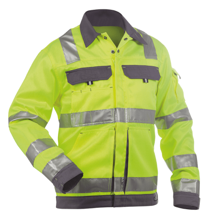 DASSY Dusseldorf High Visibility Work Jacket M +/- 245 g/m² Fluo Yellow/Grey