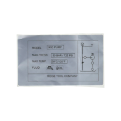 RIDGID 51102 Schematic Decal