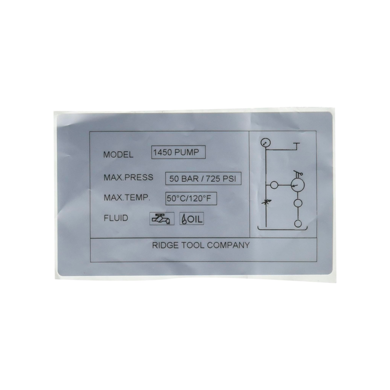 RIDGID 51102 Schematic Decal RIDGID 51102 Schematic Decal