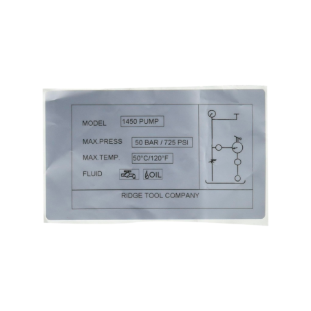 RIDGID 51102 Schematic Decal