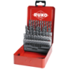 RUKO Set Of 50 Spiral Bits DIN 338 Type N, HSS-G Flat