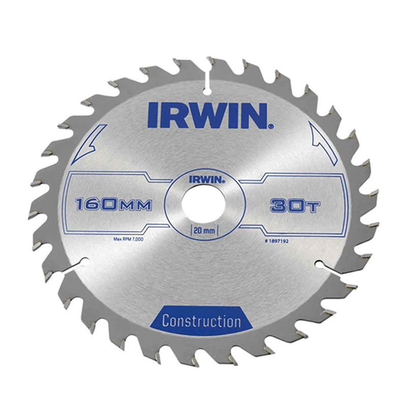 Folha Circular Manual de Construção para Serras IRWIN Ø160 mmx30T