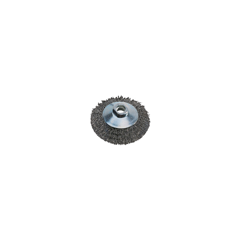 PFERD Threaded Bevel Brushes, Crimped- Steel Wire (ST) POS KBU 10010/M14 ST 0,35 (BL 1 Un)