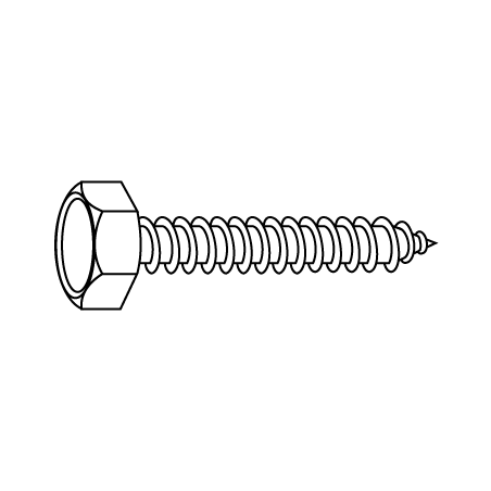 CHEMITOOL Hexagon Head Tapping Screw DIN 7976C 5,5x38 A2 Passivated Stainless Steel