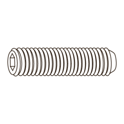 CHEMITOOL FASTENERS Hexagon Set Screw Cup Point DIN 916 M8X10 A2 Passivated Stainless Steel