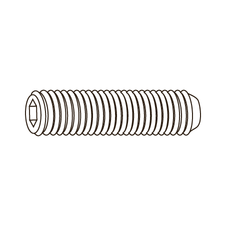 CHEMITOOL FASTENERS Hexagon Set Screw Cup Point DIN 916 M8X10 A2 Passivated Stainless Steel