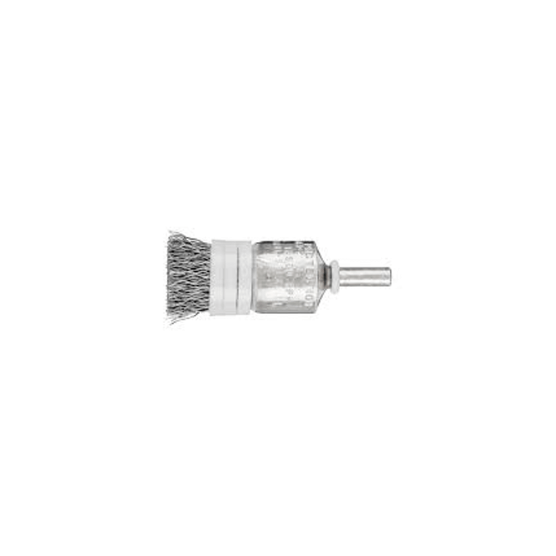 PFERD Shanked Mounted End Brushes, Crimped, With Bridle - Steel Wire (ST) PBUr 2020/6 ST (Ø 0,35 mm)