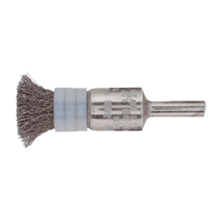 PFERD Shanked Mounted End Brushes, Crimped, With Bridle - Stainless Steel Wire (Inox) PBUr 1212/6 Inox (Ø 0,2 mm)