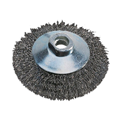 PFERD Threaded Bevel Brushes, Crimped- Stainless Steel Wire (Inox) POS KBU 10010/M14 Inox 0,35 (BL 1 Un)