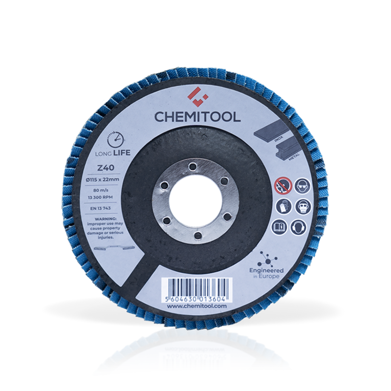 Disco de Lamelas de Zircónio Z Cónico Ø115X22MM G40 CHEMITOOL CUTTING
