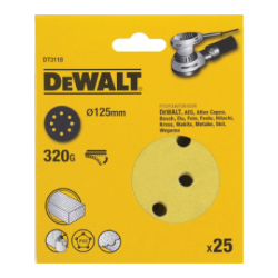 25 Discos De Lixa Com Velcro 125mm DeWalt G320