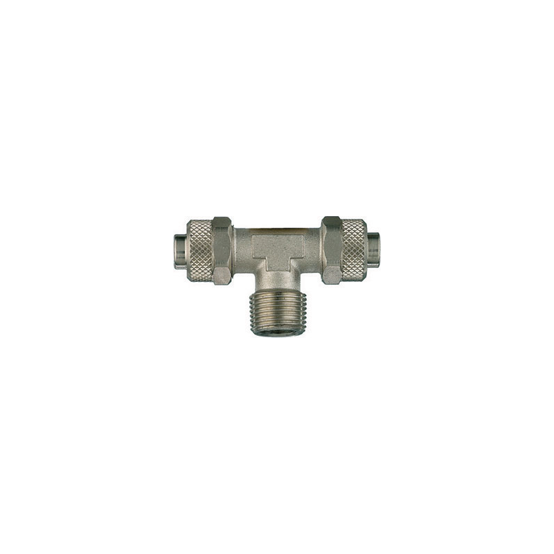 Conector Roscado En T Para Mangueras De Nylon 40/D MC 1/4M ø 6 X 4 mm ANi