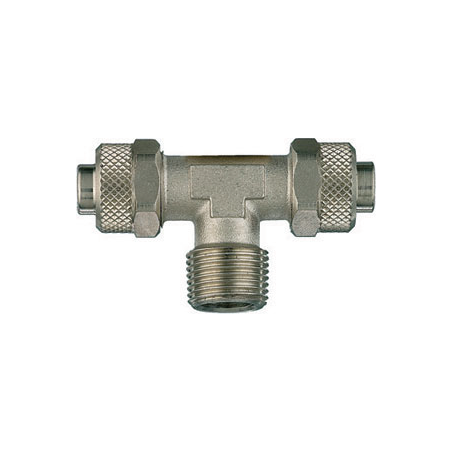 Conector Roscado Em T Para Mangueiras De Nylon 40/D MC 1/4M ø 6 X 4 mm ANi