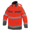 DASSY Atlantis High Visibility Waterproof Parka L +/- 200 g/m² Fluo Red/Grey