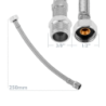 Conector De Mangueira Macho De Borracha Rosada Com Coluna 10/E 3/8 M ø 14 mm ANi