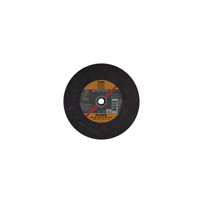 PFERD Cut-Off Wheels for Stationary Applications Universal PSF, 80 m/s, Flat Type T (Shape 41) 80 T 300-2,8 a 36 K PSF-Chop/25,4