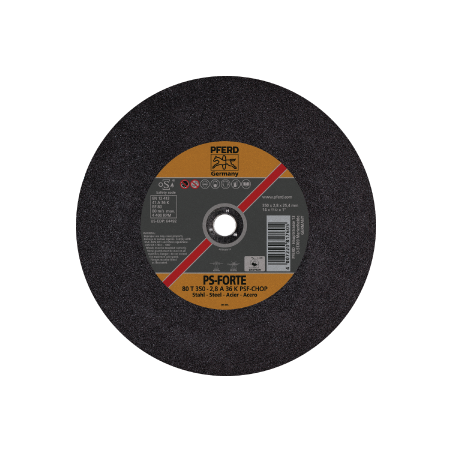 PFERD Cut-Off Wheels for Stationary Applications Universal PSF, 80 m/s, Flat Type T (Shape 41) 80 T 300-2,8 a 36 K PSF-Chop/25,4