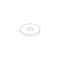 Anilha de Chapa Plana Larga DIN 9021A M8 140HV Zincado Branco CHEMITOOL FASTENERS