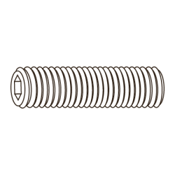 Perno Sextavo Interior Ponta Plana DIN 913 M10X35 A2 Inox Passivado CHEMITOOL