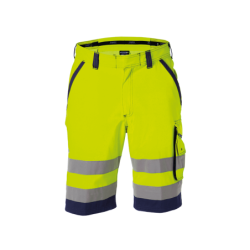 DASSY Lucca High Visibility Work Shorts n.º 62 +/- 290 g/m² Fluo Yellow/Navy