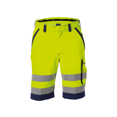 Calções de Trabalho Refletores Lucca n.º 62 +/- 290 g/m² Fluo Amarelo/Azul Marinho DASSY