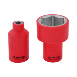 KING TONY 3/8'DR. VDE Insulated 6PT Metric Standard Socket 19mm