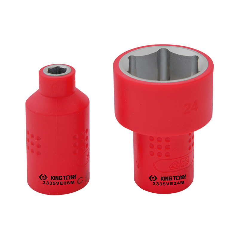 KING TONY 3/8'DR. VDE Insulated 6PT Metric Standard Socket 21mm