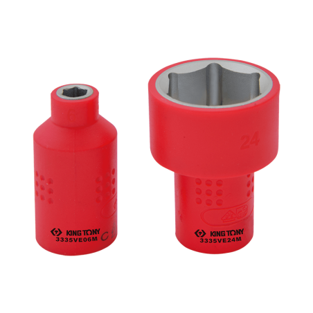 KING TONY 3/8'DR. VDE Insulated 6PT Metric Standard Socket 21mm