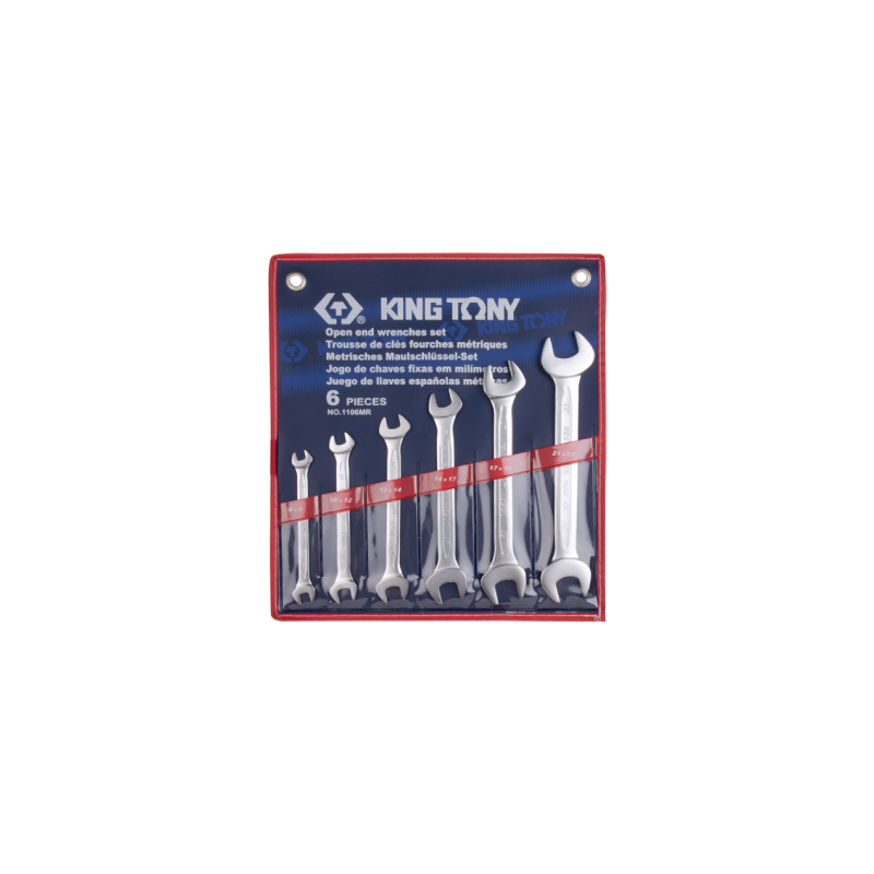 KING TONY 6 (un.) Open End Wrench Set 1106MR KING TONY 6 (un.) Open End Wrench Set 1106MR