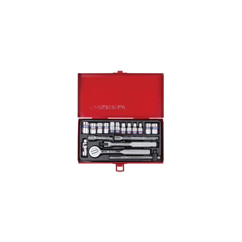KING TONY 1/4' Socket Set Metric Size 18 (un.) 2518MR KING TONY 1/4' Socket Set Metric Size 18 (un.) 2518MR
