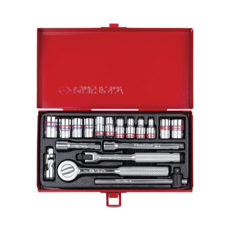 KING TONY 1/4' Socket Set Inch Size 18 (un.) 2518SR